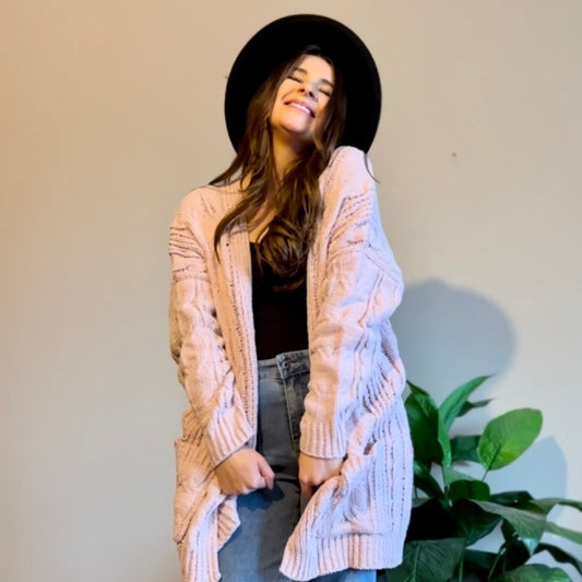 The Cozy Cardigan - Sweetheart Pink