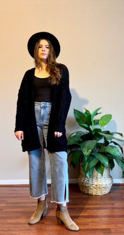 The Cozy Cardigan - Raven