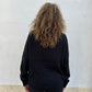 The Love Me Sweater - Black w/ Crème Heart
